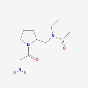 molecular formula C11H21N3O2 B7924561 N-[1-(2-Amino-acetyl)-pyrrolidin-2-ylmethyl]-N-ethyl-acetamide 