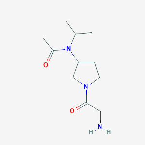 molecular formula C11H21N3O2 B7924574 N-[1-(2-Amino-acetyl)-pyrrolidin-3-yl]-N-isopropyl-acetamide 