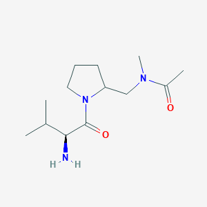 molecular formula C13H25N3O2 B7924596 N-[1-((S)-2-Amino-3-methyl-butyryl)-pyrrolidin-2-ylmethyl]-N-methyl-acetamide 