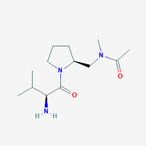 molecular formula C13H25N3O2 B7924604 N-[(S)-1-((S)-2-Amino-3-methyl-butyryl)-pyrrolidin-2-ylmethyl]-N-methyl-acetamide 