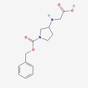 molecular formula C14H18N2O4 B7924619 3-(Carboxymethyl-amino)-pyrrolidine-1-carboxylic acid benzyl ester 