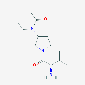 molecular formula C13H25N3O2 B7924620 N-[1-((S)-2-Amino-3-methyl-butyryl)-pyrrolidin-3-yl]-N-ethyl-acetamide 