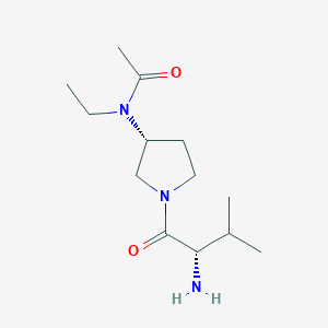 molecular formula C13H25N3O2 B7924624 N-[(R)-1-((S)-2-Amino-3-methyl-butyryl)-pyrrolidin-3-yl]-N-ethyl-acetamide 