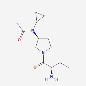 molecular formula C14H25N3O2 B7924639 N-[(S)-1-((S)-2-Amino-3-methyl-butyryl)-pyrrolidin-3-yl]-N-cyclopropyl-acetamide 