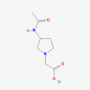 molecular formula C8H14N2O3 B7924647 (3-Acetylamino-pyrrolidin-1-yl)-acetic acid 