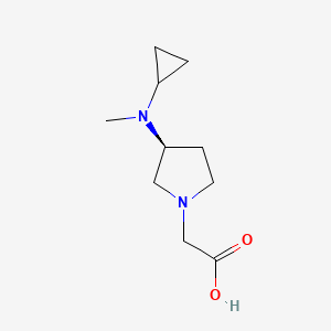 molecular formula C10H18N2O2 B7924688 [(S)-3-(Cyclopropyl-methyl-amino)-pyrrolidin-1-yl]-acetic acid 