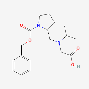 molecular formula C18H26N2O4 B7924696 2-[(Carboxymethyl-isopropyl-amino)-methyl]-pyrrolidine-1-carboxylic acid benzyl ester 