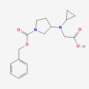 molecular formula C17H22N2O4 B7924707 3-(Carboxymethyl-cyclopropyl-amino)-pyrrolidine-1-carboxylic acid benzyl ester 