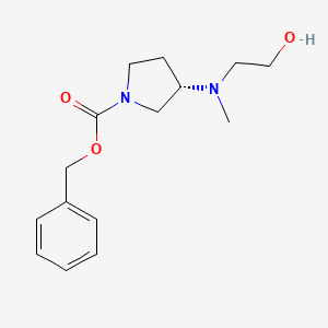 molecular formula C15H22N2O3 B7924721 (S)-3-[(2-Hydroxy-ethyl)-methyl-amino]-pyrrolidine-1-carboxylic acid benzyl ester 