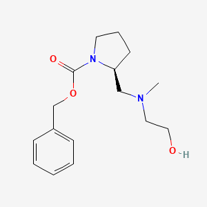 molecular formula C16H24N2O3 B7924725 (S)-2-{[(2-Hydroxy-ethyl)-methyl-amino]-methyl}-pyrrolidine-1-carboxylic acid benzyl ester 