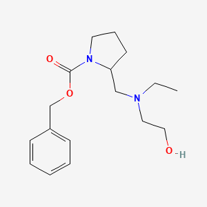 molecular formula C17H26N2O3 B7924746 2-{[Ethyl-(2-hydroxy-ethyl)-amino]-methyl}-pyrrolidine-1-carboxylic acid benzyl ester 