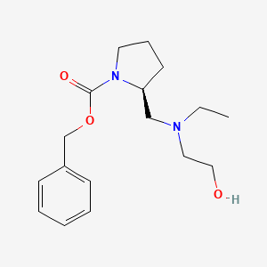 molecular formula C17H26N2O3 B7924750 (S)-2-{[Ethyl-(2-hydroxy-ethyl)-amino]-methyl}-pyrrolidine-1-carboxylic acid benzyl ester 