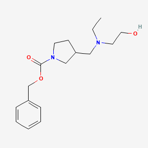 molecular formula C17H26N2O3 B7924756 3-{[Ethyl-(2-hydroxy-ethyl)-amino]-methyl}-pyrrolidine-1-carboxylic acid benzyl ester 