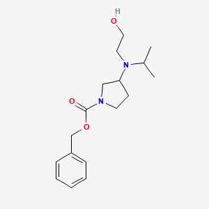 molecular formula C17H26N2O3 B7924760 3-[(2-Hydroxy-ethyl)-isopropyl-amino]-pyrrolidine-1-carboxylic acid benzyl ester 
