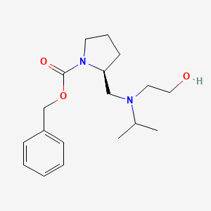 molecular formula C18H28N2O3 B7924767 (S)-2-{[(2-Hydroxy-ethyl)-isopropyl-amino]-methyl}-pyrrolidine-1-carboxylic acid benzyl ester 