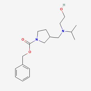 molecular formula C18H28N2O3 B7924769 3-{[(2-Hydroxy-ethyl)-isopropyl-amino]-methyl}-pyrrolidine-1-carboxylic acid benzyl ester 