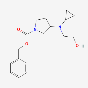 molecular formula C17H24N2O3 B7924777 3-[Cyclopropyl-(2-hydroxy-ethyl)-amino]-pyrrolidine-1-carboxylic acid benzyl ester 