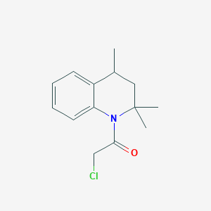 molecular formula C14H18ClNO B079248 2-Chloro-1-(2,2,4-trimethyl-3,4-dihydro-2H-quinolin-1-yl)-ethanone CAS No. 14036-98-7