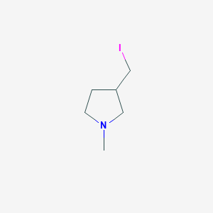 molecular formula C6H12IN B7924805 3-Iodomethyl-1-methylpyrrolidine 