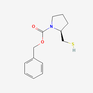 molecular formula C13H17NO2S B7924819 (S)-2-Mercaptomethyl-pyrrolidine-1-carboxylic acid benzyl ester 