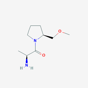 molecular formula C9H18N2O2 B7924828 (S)-2-Amino-1-((S)-2-methoxymethyl-pyrrolidin-1-yl)-propan-1-one 