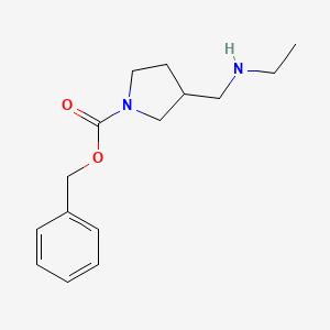 molecular formula C15H22N2O2 B7924843 3-Ethylaminomethyl-pyrrolidine-1-carboxylic acid benzyl ester 