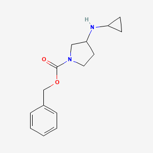 molecular formula C15H20N2O2 B7924862 3-Cyclopropylamino-pyrrolidine-1-carboxylic acid benzyl ester 