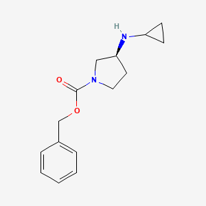 molecular formula C15H20N2O2 B7924866 (S)-3-Cyclopropylamino-pyrrolidine-1-carboxylic acid benzyl ester 