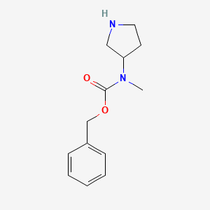 molecular formula C13H18N2O2 B7924901 Methyl-pyrrolidin-3-yl-carbamic acid benzyl ester 