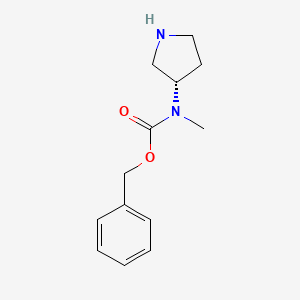 molecular formula C13H18N2O2 B7924906 Methyl-(S)-pyrrolidin-3-yl-carbamic acid benzyl ester 