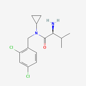 molecular formula C15H20Cl2N2O B7924927 (S)-2-Amino-N-cyclopropyl-N-(2,4-dichloro-benzyl)-3-methyl-butyramide 