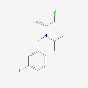 molecular formula C12H15ClFNO B7924959 2-Chloro-N-(3-fluoro-benzyl)-N-isopropyl-acetamide 