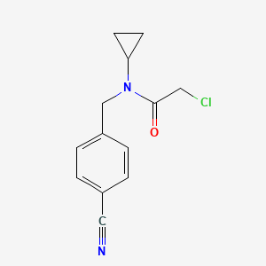 molecular formula C13H13ClN2O B7924968 2-Chloro-N-(4-cyano-benzyl)-N-cyclopropyl-acetamide 