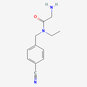 molecular formula C12H15N3O B7924973 2-Amino-N-(4-cyano-benzyl)-N-ethyl-acetamide 