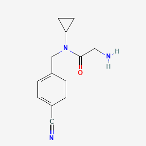 molecular formula C13H15N3O B7924989 2-Amino-N-(4-cyano-benzyl)-N-cyclopropyl-acetamide 
