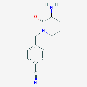 molecular formula C13H17N3O B7924993 (S)-2-Amino-N-(4-cyano-benzyl)-N-ethyl-propionamide 