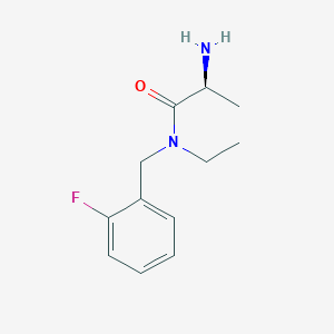 molecular formula C12H17FN2O B7925000 (S)-2-Amino-N-ethyl-N-(2-fluoro-benzyl)-propionamide 