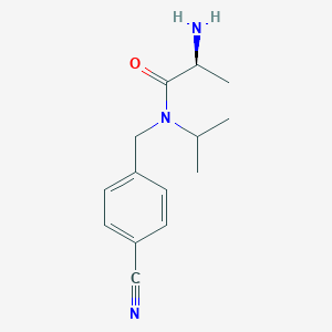 molecular formula C14H19N3O B7925013 (S)-2-Amino-N-(4-cyano-benzyl)-N-isopropyl-propionamide 