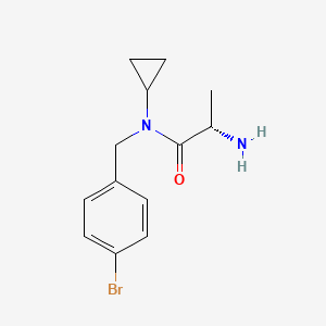 molecular formula C13H17BrN2O B7925072 (S)-2-Amino-N-(4-bromo-benzyl)-N-cyclopropyl-propionamide 