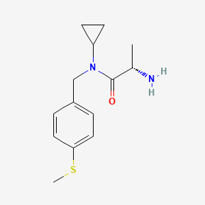 molecular formula C14H20N2OS B7925080 (S)-2-Amino-N-cyclopropyl-N-(4-methylsulfanyl-benzyl)-propionamide 