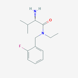 molecular formula C14H21FN2O B7925093 (S)-2-Amino-N-ethyl-N-(2-fluoro-benzyl)-3-methyl-butyramide 