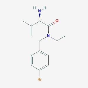 molecular formula C14H21BrN2O B7925095 (S)-2-Amino-N-(4-bromo-benzyl)-N-ethyl-3-methyl-butyramide 