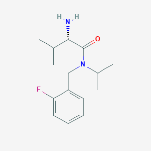 molecular formula C15H23FN2O B7925111 (S)-2-Amino-N-(2-fluoro-benzyl)-N-isopropyl-3-methyl-butyramide 