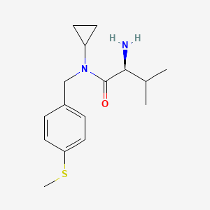 molecular formula C16H24N2OS B7925159 (S)-2-Amino-N-cyclopropyl-3-methyl-N-(4-methylsulfanyl-benzyl)-butyramide 