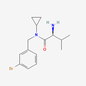 molecular formula C15H21BrN2O B7925164 (S)-2-Amino-N-(3-bromo-benzyl)-N-cyclopropyl-3-methyl-butyramide 