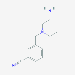 molecular formula C12H17N3 B7925214 3-{[(2-Amino-ethyl)-ethyl-amino]-methyl}-benzonitrile 