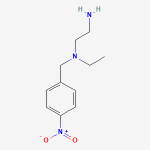 molecular formula C11H17N3O2 B7925218 N1-ethyl-N1-(4-nitrobenzyl)ethane-1,2-diamine 