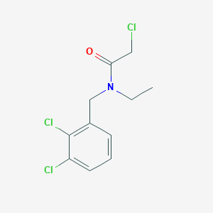 molecular formula C11H12Cl3NO B7925295 2-Chloro-N-(2,3-dichloro-benzyl)-N-ethyl-acetamide 