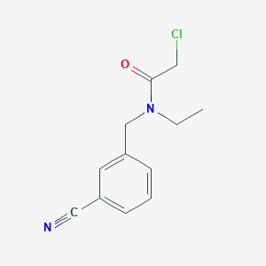 molecular formula C12H13ClN2O B7925299 2-Chloro-N-(3-cyano-benzyl)-N-ethyl-acetamide 