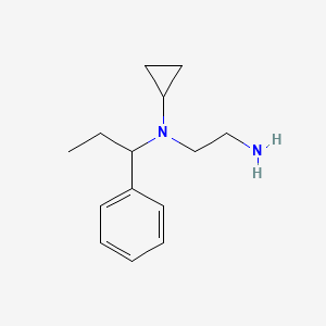 molecular formula C14H22N2 B7925332 N1-Cyclopropyl-N1-(1-phenylpropyl)ethane-1,2-diamine 